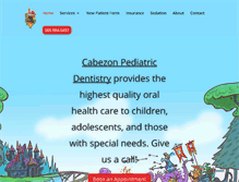 Tablet Screenshot of cabezonkidsdentistry.com